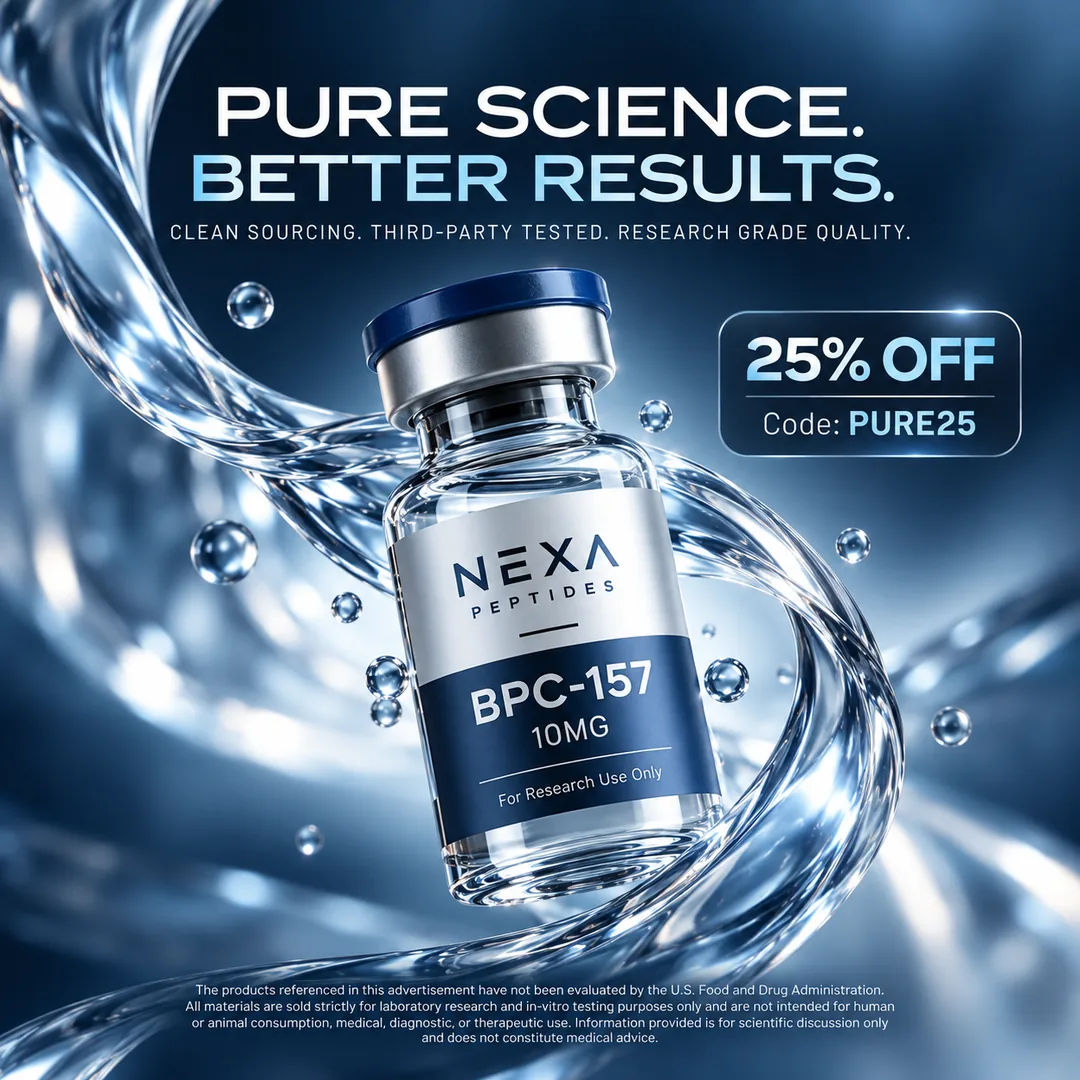 Static ad creative for a peptide brand